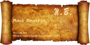 Maul Beatrix névjegykártya